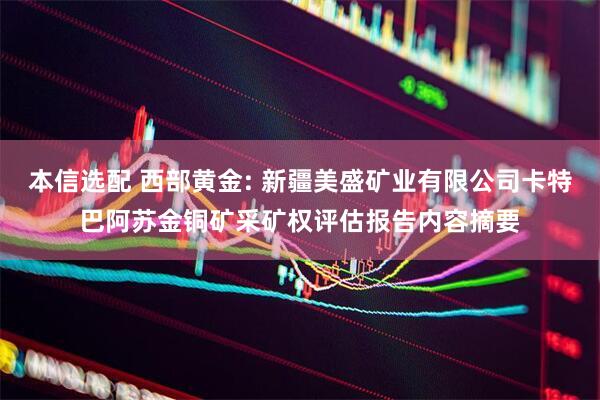 本信选配 西部黄金: 新疆美盛矿业有限公司卡特巴阿苏金铜矿采矿权评估报告内容摘要
