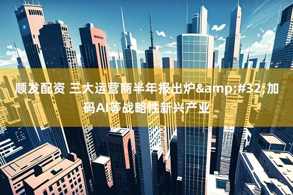 顺发配资 三大运营商半年报出炉&#32;加码AI等战略性新兴产业